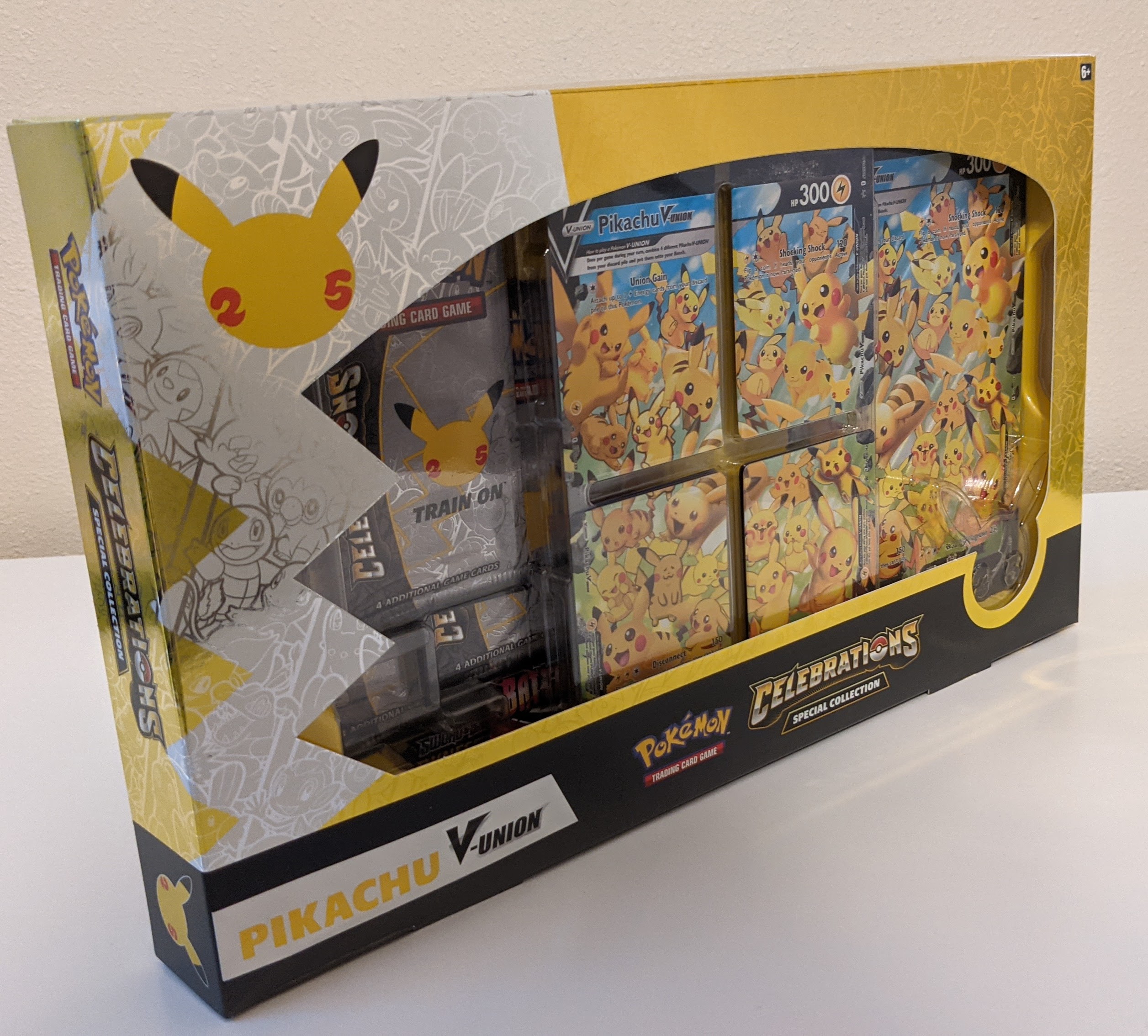 pokémon trading card game celebrations special collection pikachu v union Pokemon TCG: 25th Anniversary – Shopville 1 Oversized Card featuring the complete Pikachu V Pokemon Celebrations: Pikachu V Union